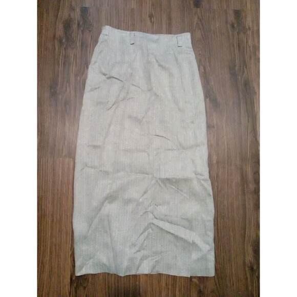 Talbots  Maxi Skirt Womens Size 8 Dry Clean Only Rayon Silk Blend black gray - Picture 1 of 8